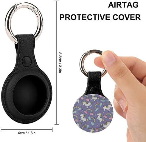 Titular de unicórnios fofos para airtag anel de chave tpu tag de capa de proteção de proteção