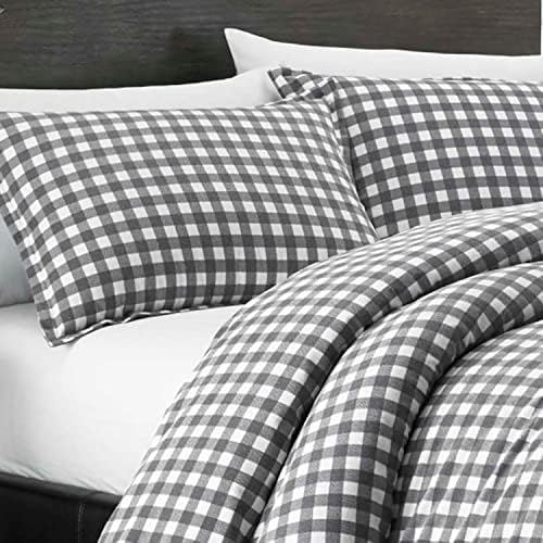 Eddie Bauer - Conjunto de edredom de King, cama reversível de algodão com shams combinando, decoração para meses