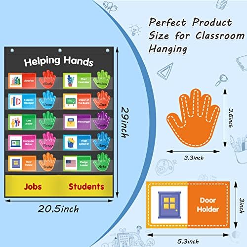 ABCXGOOD HELPEND HAPLED MANDS Chart, empregos em sala de aula e gráfico de bolso de gerenciamento, sala de aula