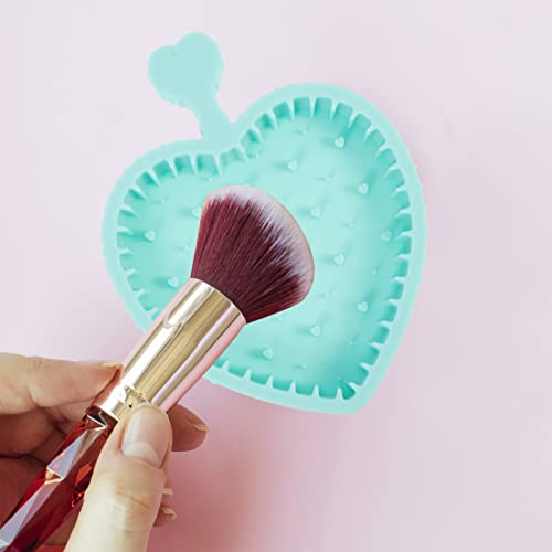 Solustre Silicon Makeup Brushing Tak Wash almofada para escova de escova portátil escova portátil escova de lavagem
