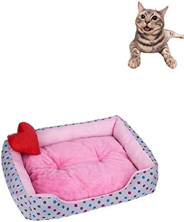 Aquecimento de gato de auto -aquecimento - Cama de gato de cachorro macio e macio com tapete de