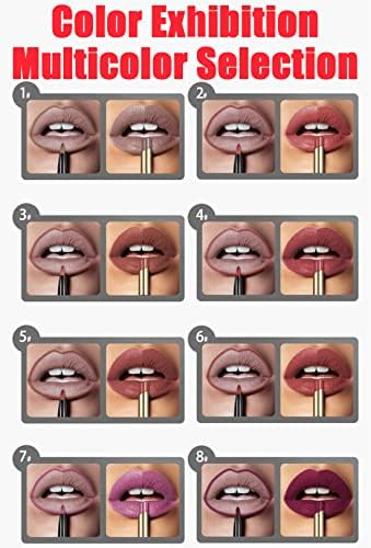 Xirujnfd 16 Color Longo de batom de longa lipstick Combo, revestimento de lábios de cabeça dupla e conjunto de