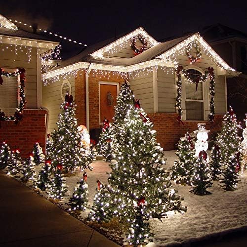 Luzes de Natal Brizled, 33ft 100 LED END AO END ENCLABE MINI LUZES DE CRACA DE NATAL, Strings de luz