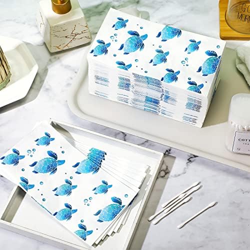 Toalhas de mão descartáveis ​​de tartarugas guardanapos de papel para banheiro hóspedes decorativas