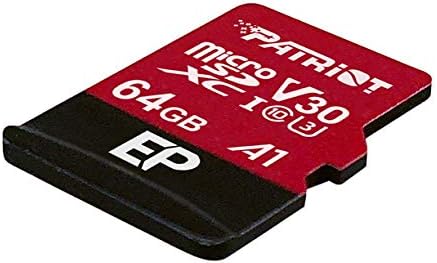 Patriot 64GB A1 / V30 Micro SD para telefones e tablets Android, gravação de vídeo em 4K - PEF64GEP31MCX