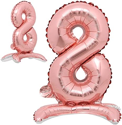 16 polegadas de pé rosa de ouro rosa letra letra número de balões de alumínio penduramento de alumínio