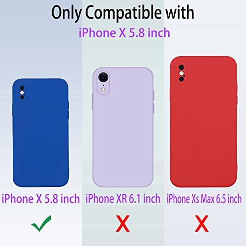Xinyiwei para iPhone x estojo ， Líquido de silicone Ultra Slim Caso ， vem com 2 pacotes de protetores