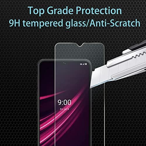 [3+ 2] 3 Protetor de tela de embalagem para T-Mobile Revvl V+ 5g 2021 6,82 polegadas com 2 pacote de lente de câmera protetor, dureza 9h, anti-arranha