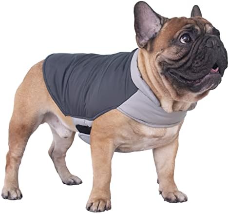 Ichoue French Bulldog Frenchie Winter Coats Jackets de cachorro Coloques acolchoados de algodão para Pug