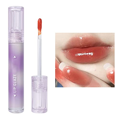 Vefsu Purple Lip Glaze Water Gloss Lip Gloss não é facilmente manchado de copo para melhorar a cor e trazer brilho