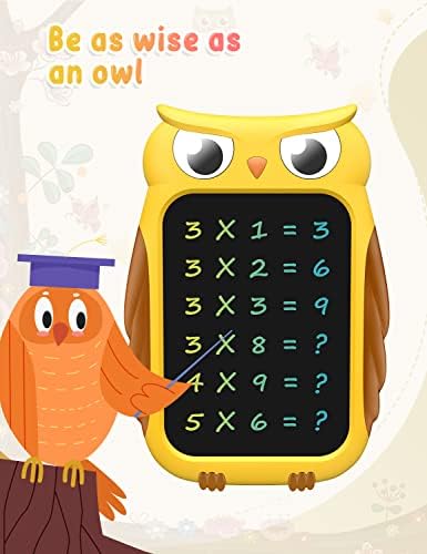 Teclet Tecjoe Owl LCD Tablet, 8,5 polegadas coloridas de tablet de desenho de placa de doodle colorido, almofadas