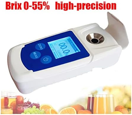 Jeanoko Brix Meter, Digital Brix Refratometer 0−55% HD Backlight Display Resposta sensível para frutas