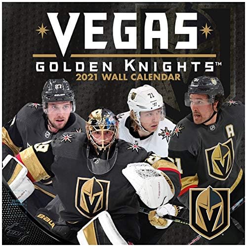 Turner Sports Vegas Golden Knights 2021 12x12 Calendário de parede da equipe