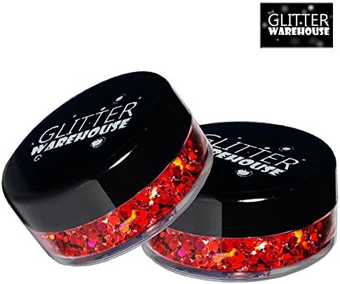 Glitterwarehouseh red robusta glitter solto solve solvente resistente a sereia cosmética Glitter