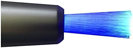 Escova de limpeza de teclado de fibra óptica retrátil com luz azul