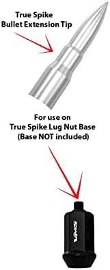 True Spike 20pc Bullet Extension Tips apenas em base de porca de terminal compatível com prata -