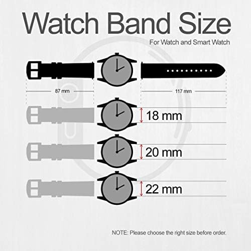 CA0210 TIY TYE Blue Leather Smart Watch Band Strap for Garmin Vivoactive 4S Vivomove 3s Tamanho