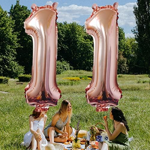 Qweqwe rosa ouro número 16 balões 32 '' balão de papel hélio de 16º aniversário helium grande para decorações