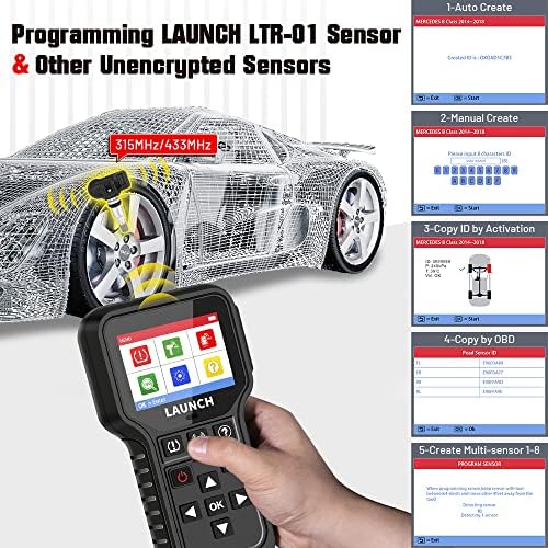 Inicie o CRT5011E 2023 mais recente TPMS Relearn Tool + OBD2 Scanner Code Reader, TPMS Sensor Read/Activate/Programming/Relearn/Redefinir,