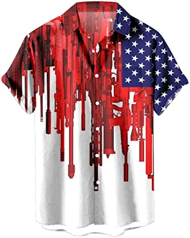 Camisas de praia de verão BMISEGM para homens de bandeira americana masculina camisetas patrióticas para