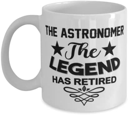 Astrônomo Caneca, The Legend se aposentou, idéias de presentes exclusivas para astrônomo, copo de chá de