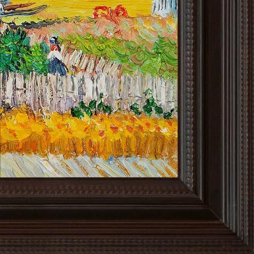 Overstockart van Gogh A colheita com o acabamento de sotaque de arte de oxbanagem preta profunda de Chesterfield