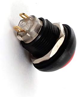 Aexit DC36V 2A Electrical 12mm Thread Spst Controle momentâneo Push Push Timers Botão interruptor