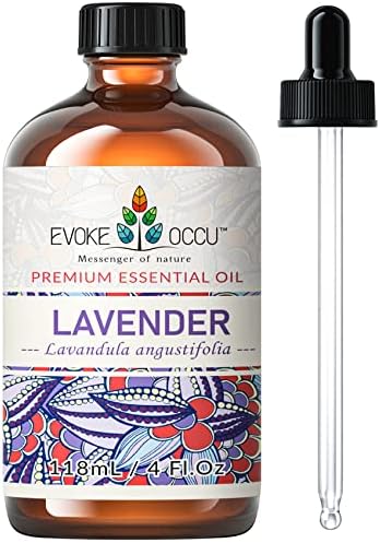 Óleo essencial de lavanda 4 oz, óleo de eucalipto puro Óleo essencial para massagem de massagem de pele