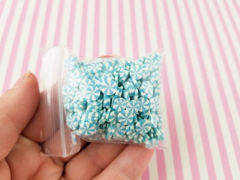 Polímero azul Polímero de argila sobremesas de chandas Sprinkles/unhas Art Fatias/Miniatura sobremesa
