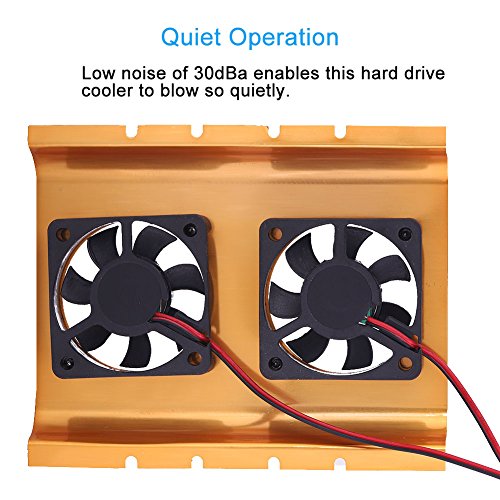 Resfriador de disco rígido, 2 ventiladores 5000rpm 10,05cfm Força de vento resfriador de disco