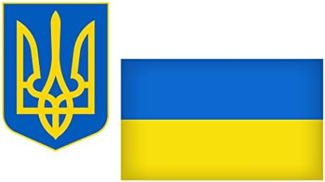 Adesivo da bandeira da Ucrânia ucraniano brasão de armas automóveis decalque de decalque de decalqueiro
