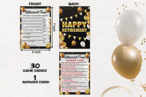 Jogos de festa de aposentadoria - Jogos de festa de briga de aposentadoria - 30 cartas de jogo - Aposentadoria