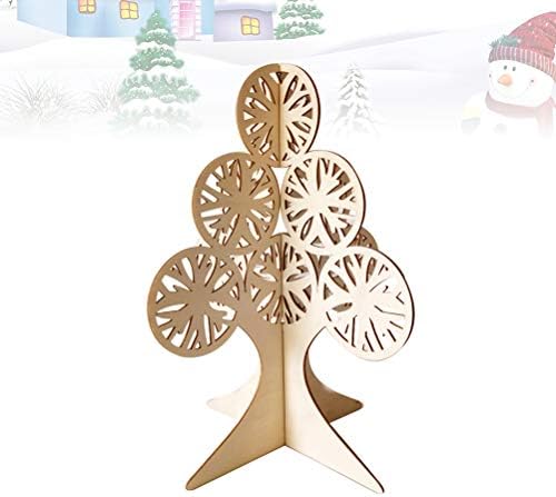 Abaodam Wooden Christmas Tree Fture Creative 3D Hollow Out Ornament Xmas Tree Desktop Adornment usado para celebrar