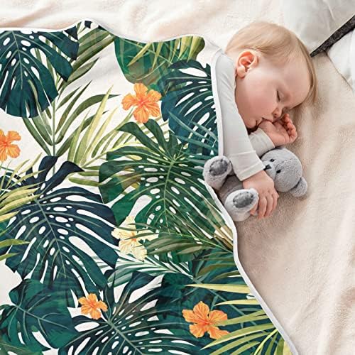 Cobertores de bebê de palmeira tropical para meninos super macios, cobertores de criança para meninas,