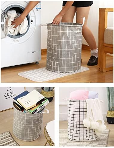 Cesta de lavanderia cotny cesta de algodão Organizador, 3pcs Bin de armazenamento redondo à prova