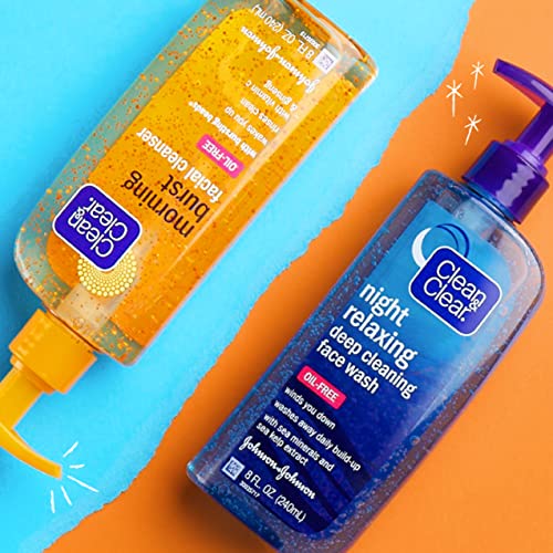 Clean & Clear 2-Pack Day and Night Face Cleansers Com Citrus Morning Burst Facial Cleanser com Vitamina C