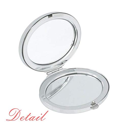 Branco ORRA POMGEON PADRÃO espelho portátil dobra maquiagem de mão Double lateral óculos