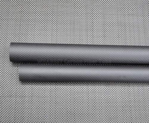 Tubo de fibra de carbono 3K OD 20mm - ID 18mm x 500mm Comprimento Material compósito de carbono completo/tubos.