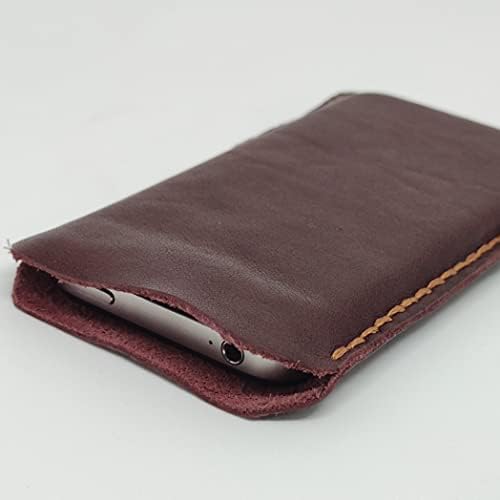Caixa de bolsa coldre -coldre coldreical para LG V30s ThinQ, capa de couro de couro genuíno, capa de bolsa de couro feita personalizada, coldre de couro macio vertical, estojo de ajuste confortável marrom