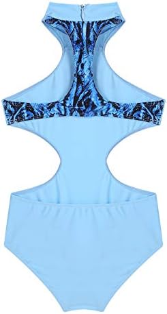 Moily Kids Girls High Nect Cutout Side Backless Camisole Tank Top Top Gymnastics/Dance/Sports Leotard