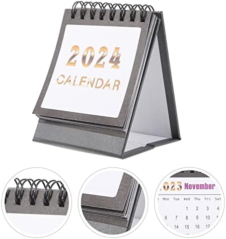 Cabilock 2024 Calendário Pequeno calendário Flip Flip Flip Mini Cronograma diário para o planejador de programação