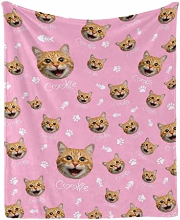 InterestPrint Pet Memorial Picture Cobertores personalizados e personalizados Memorial de gato Cobertores