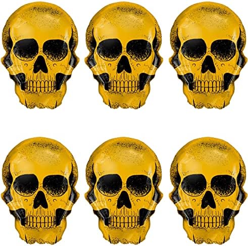 Balões de Halloween Skull - 30,2 Golden Skeleton Foil Balloon Day of Death Spooky Party Decoration Fornecedor