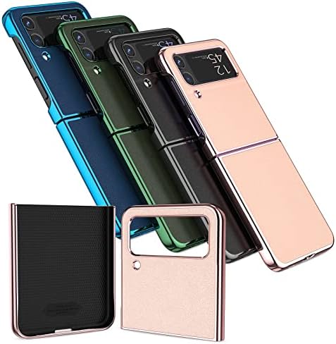 MateProx Compatível com a caixa Samsung Galaxy Z Flip 4, capa de telefone protetora leve e leve com couro