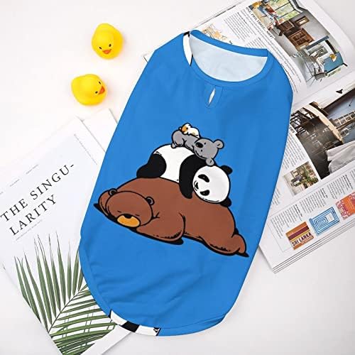 Urso panda koala animais de estimação tanque de cachorro top top fofo de roupas de estimação de roupas