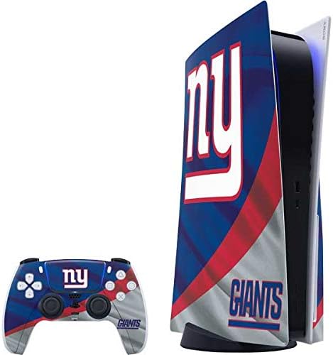 Skinit Decal Gaming Skin Compatível com PS5 Console and Controller - Oficialmente licenciado NFL New York Giants