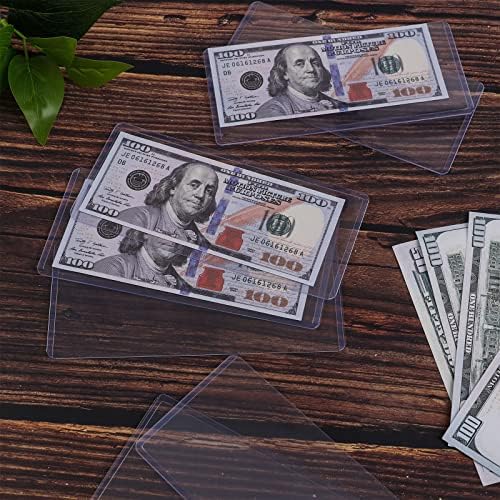 Portadores de moeda de 10pcs PVC Totistas de fatura transparente mangas de contas de moeda Sleeves Bill