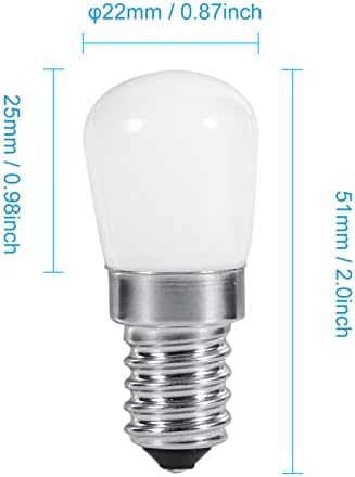 Lâmpada de geladeira qiterr 110v/220v, lâmpada de geladeira LED LUZ E14 TIPO 1.5W SMD 2835 MINI FRIOBILIZADO