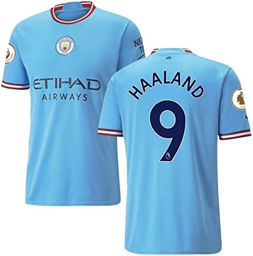 Vlecks Sports Haaland 9 Manchester City Home Soccer Jersey Player Version Slim Fit 2022/23