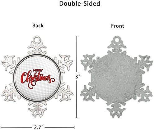 Pewter Snowflake Ornamentos de Natal e fã de golfe Ball ornamentos cristãos decoração de casa metal ornamento